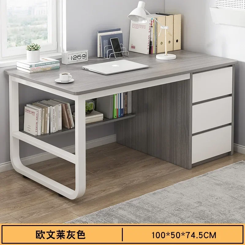 Study Table Student Home Writing Computer Desk Desktop Workbench Bedroom Simple Office with Drawers