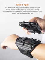 360 Degree Rotation Phone Holder Bracelet Wearable Mobile Phone Holder Adjustable Phone Wrist Bag Removable for Sports Fitness 1