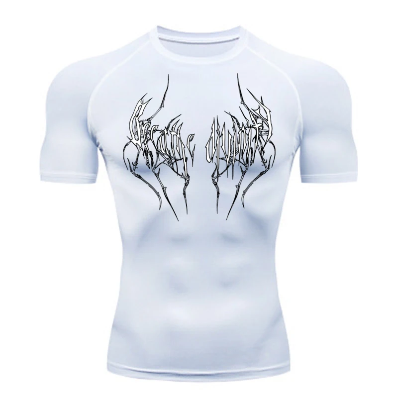 Compression T Shirt Y2K Men&rsquo;s Fitness Sport Running Quick Dry Tops