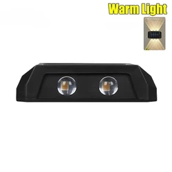 Waterproof LED Solar Wall Light - Outdoor Up/Down Lighting (Warm light 4 wick)