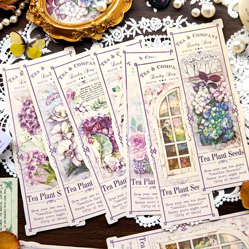 

24Pieces decorative Sticky Note flowers literature handbook Adhesive material Dessert Coffee Self-Adhesive 195*80MM