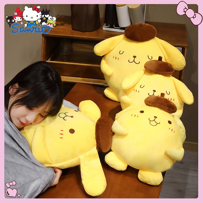 

Новинка Аниме Sanrio 40/50 см, искусственная кукла-пурин 2 в 1, бросающая Подушка, одеяло для подруг, День Святого Валентина, рождественский подарок