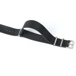 Luxurious Ultra - Thin PU Leather Watch Band Strap - Elegant Single Layer Bracelet - 18mm (Black)