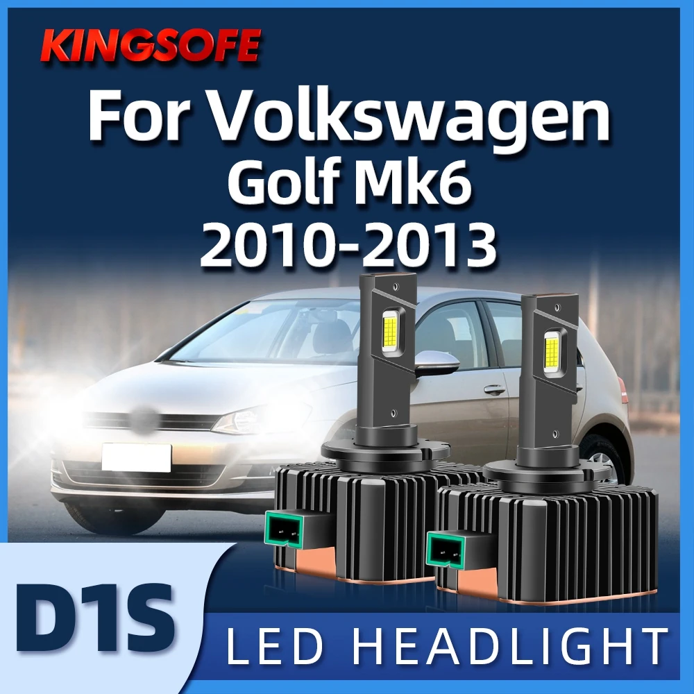 

KINGSOFE D1S LED Headlights 120W Xenon Lights Turbo Bulbs CSP Chip 6000K For VW Volkswagen Golf Mk6 2010 2011 2012 2013