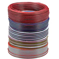 2 พิน 3 พิน 4 พิน 5 พิน 6 พินยืดหยุ่น LED สาย 22AWG สายไฟ PVC ฉนวนสีแดงสีดำสำหรับ WS2812B WS2813 5050 แถบ LED 5