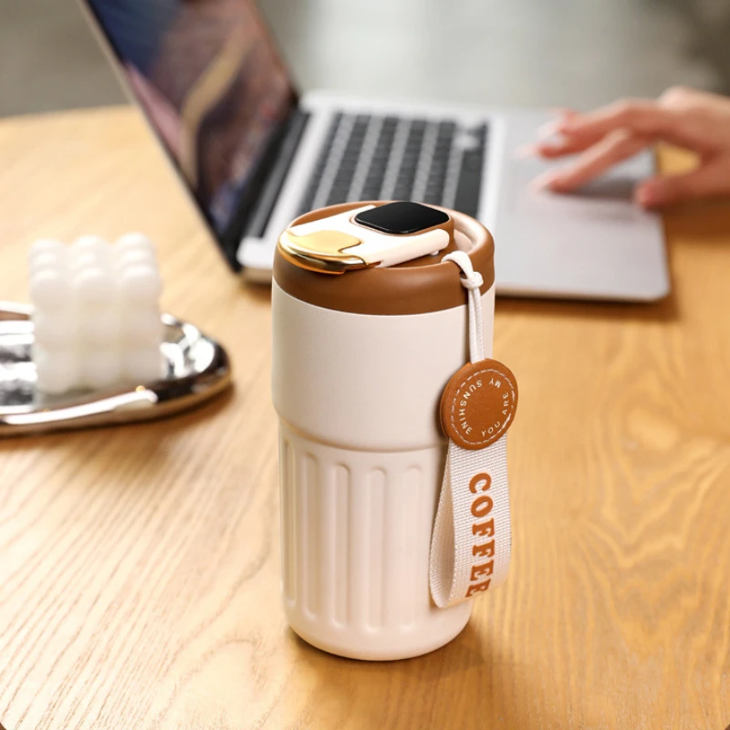 

Temperature Display Stainless Coffee Cup Heat Preservation Thermal Coffee Cup To Carry Thermos Bottle Coffeeware Drinkware Mug