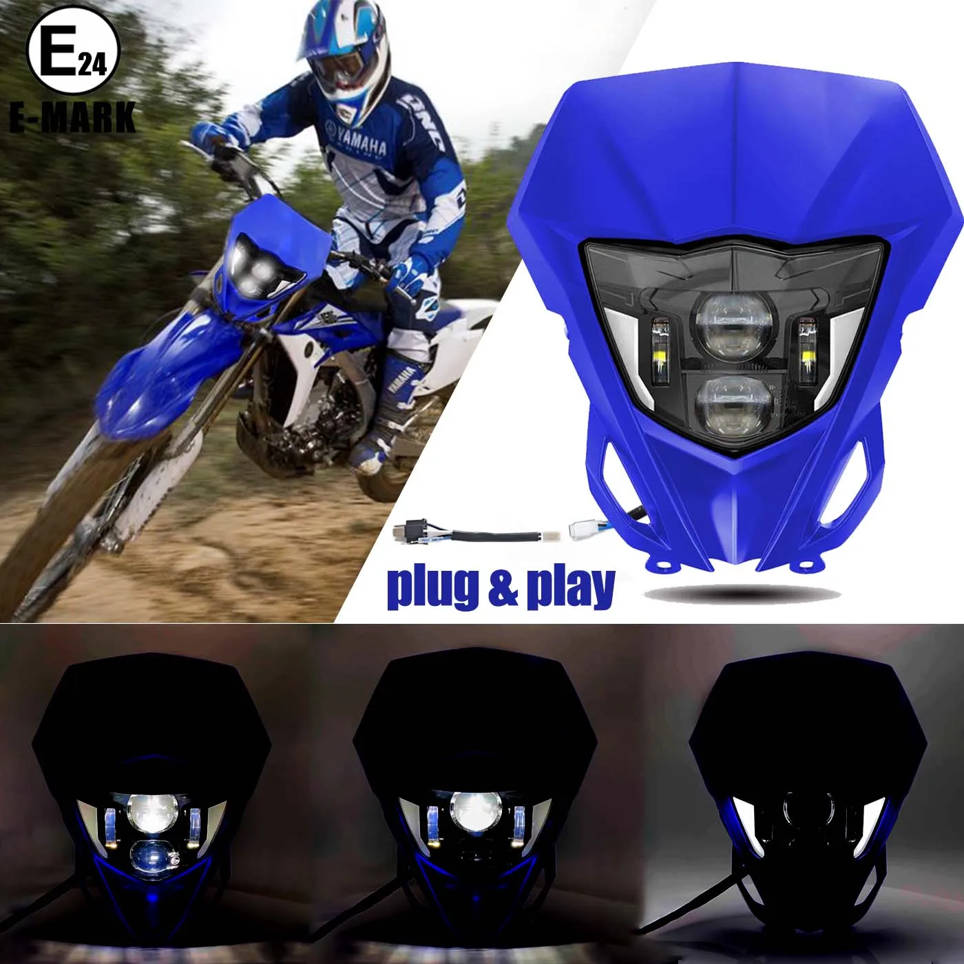 Faro LED Para Motos WR/YZ 250F 450F - Resistente E Impermeable