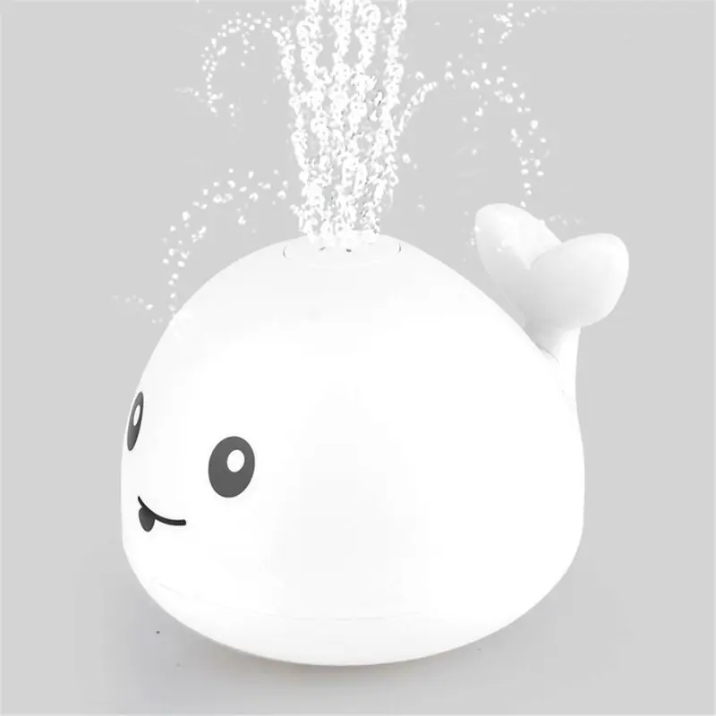 Water Sprinkler Baby Shower Bath Toy Water Play Light Up Whale Toy Swimming Pool Toy Funny Gift for Boys Girls Bite-free