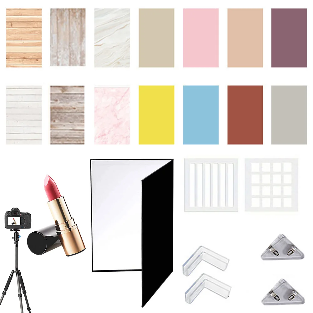 Photo Backdrop Board Small Product Photography Backdrops Kit Food Photography Backdrop Board for Food Jewelry Photo Shootings