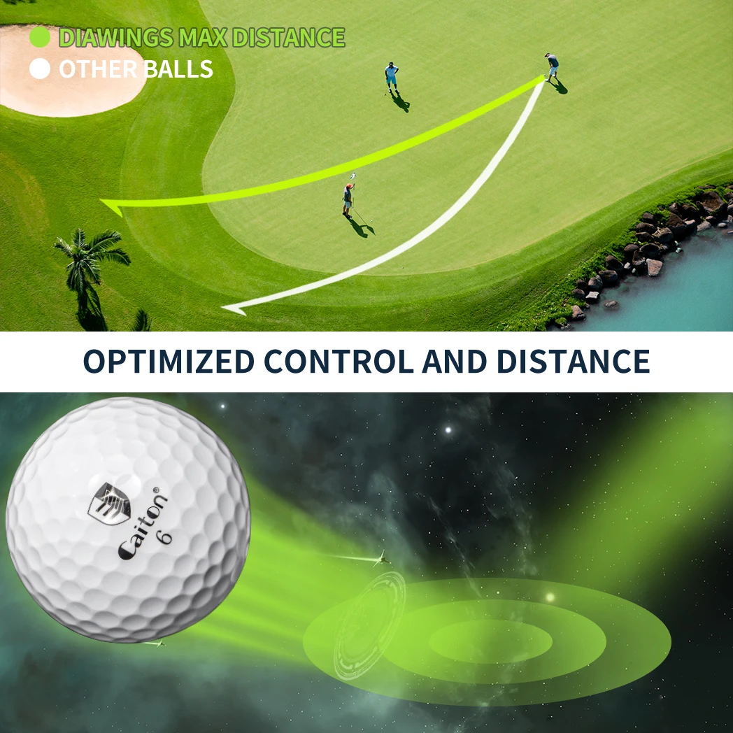 Caiton 100pcs 3-Layer Golf Balls 4