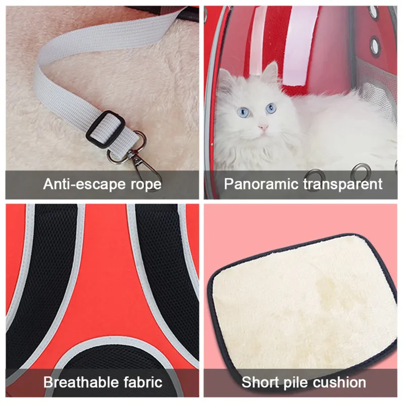 New Transparent Pet Backpack Space Breathable And Wear-Resistant Portable Transparent Backpack Small Dog