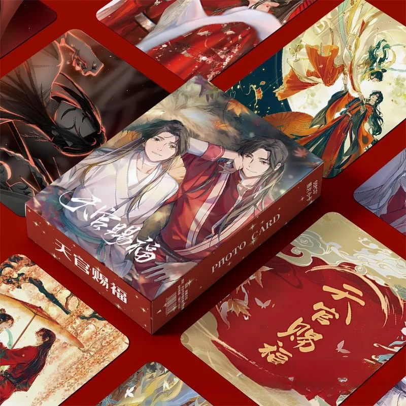 55Pcs Heaven Official's Blessing Laser LOMO Card Tian Guan Ci Fu Xie LianHua Cheng Anime HD Photocard Fans Gift Souvenir