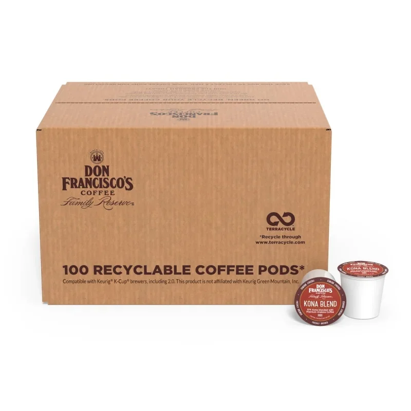 

Don Francisco's Coffee Kona Blend Medium Roast K-Cup Compatible Coffee Pods, 100 Ct
