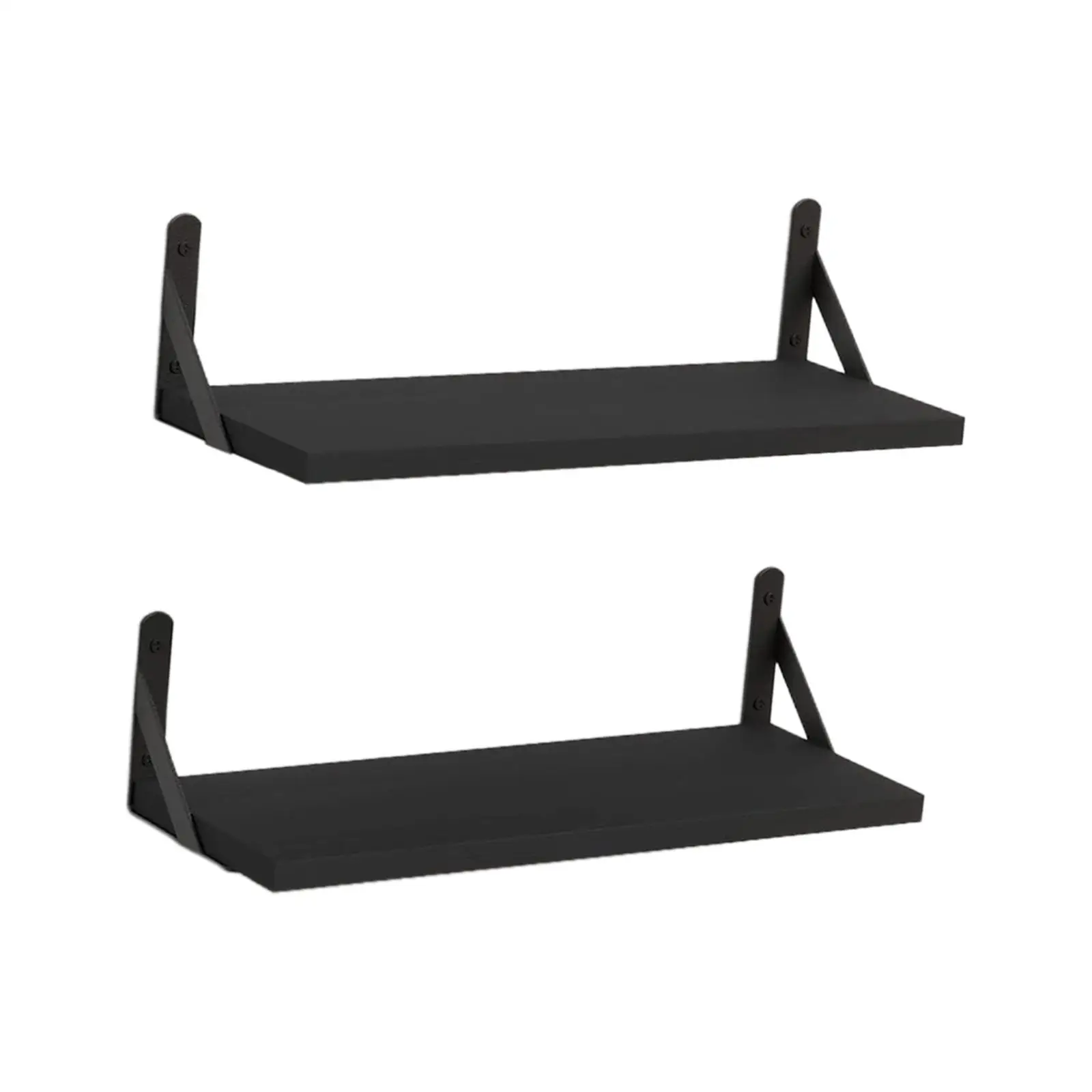 2 Pieces Wall Floating Shelve Bookshelf Modern Wall Storage Shelf Organizer for Nursery Artworks Small Plants Books Office