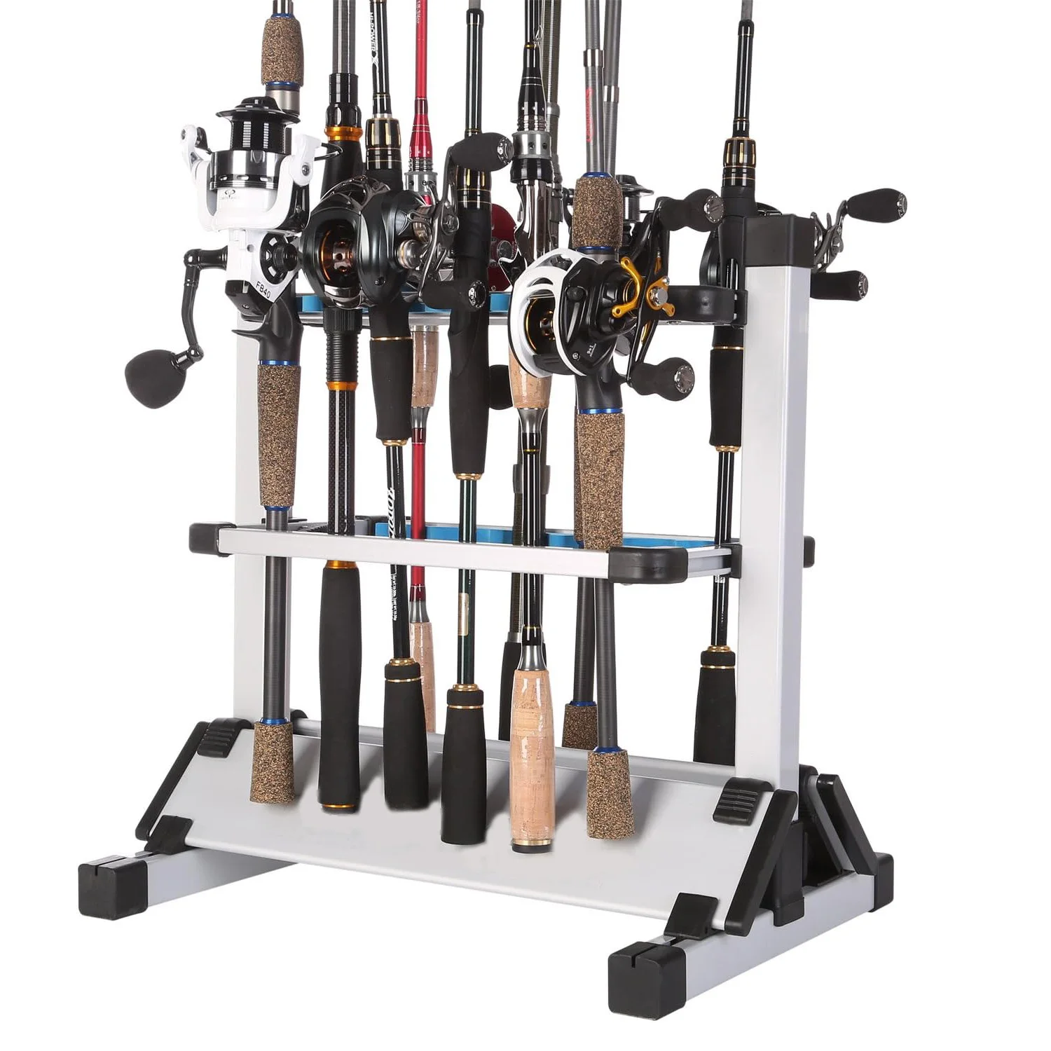 New Fishing Rod Storage Rack 12 Holes Holder Competitive Fishing Fish Pole  Floor Stand for Outdoor Tackle Fishing Accessory Tool - AliExpress
