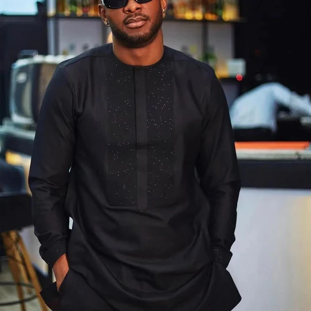 Mide Long Sleeve Dashiki Shirt and Pant - Image 4