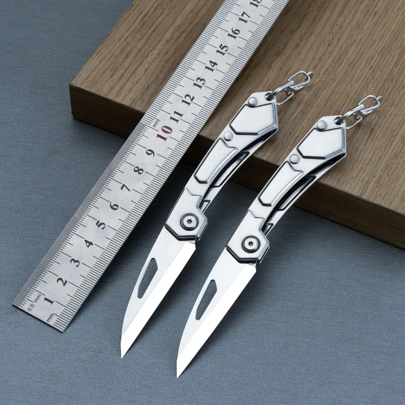 Portable Stainless Steel Knife Small Peeling Fruit Knife Meat Vegetable Slicing Cutting Cleaver for Kitchen BBQ