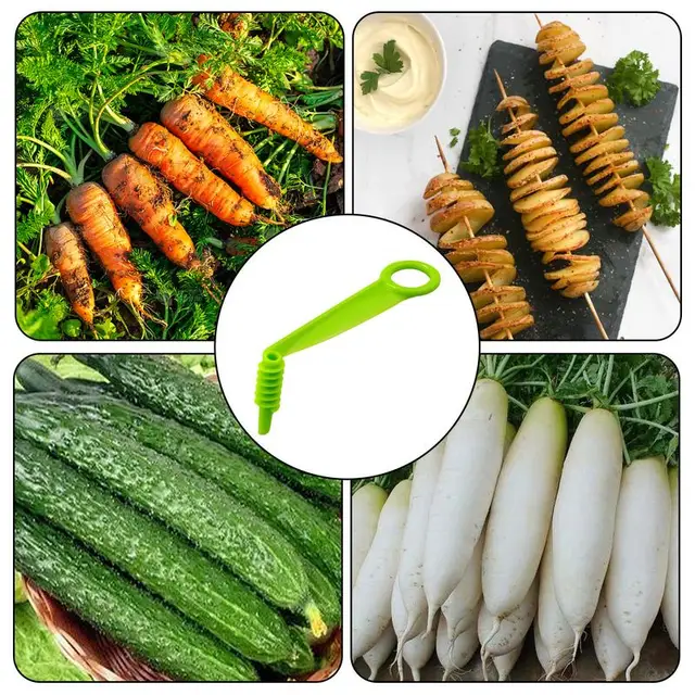 1PC พลาสติกหมุนเครื่องตัดมันฝรั่ง Twisted มันฝรั่งแตงกวาแครอทเกลียว Slice เครื่องตัดผักสร้างสรรค์เครื่องมือครัว Gadgets 5