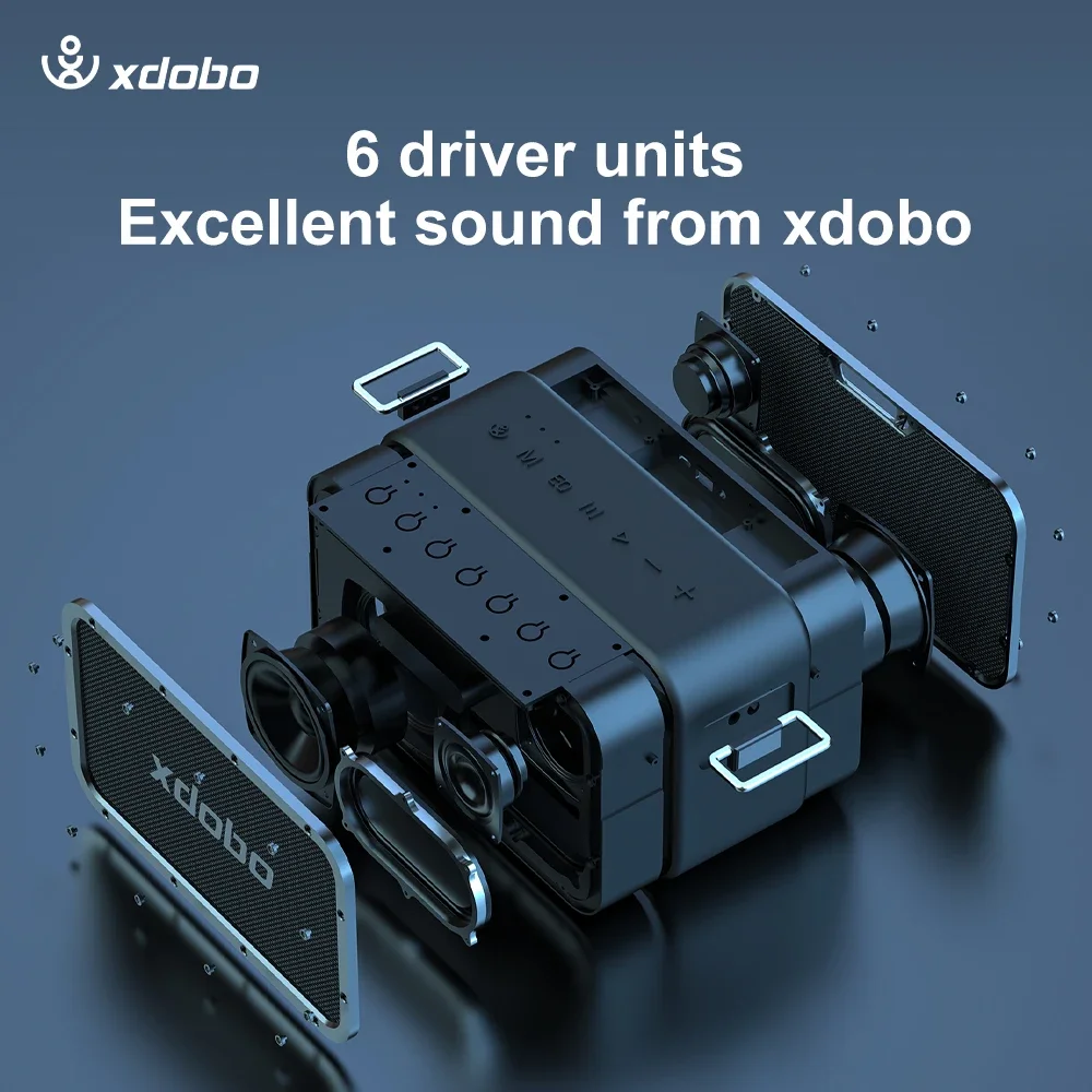 XDOBO 1983 MAX 120W Wireless Bluetooth Speaker TWS Subwoofer Support USB/TF/AUX 15000mAh Power Bank bluetooth speaker