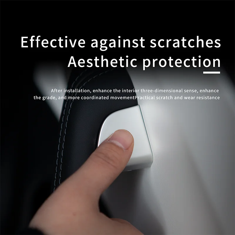 모델 Y 주니퍼 2025 테슬라 모델 3 용 오픈 도어 버튼 스티커 하이랜드 핸들 버튼 트림 프로텍터 데칼 자동차 액세서리
