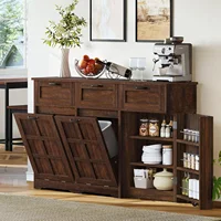 ตู้ขยะคู่แบบอเมริกันสำหรับห้องครัว, ตู้เก็บขยะแบบเอียงพร้อมลิ้นชัก, เกาะกลางครัวพร้อมที่เก็บของ, ซ่อนอยู่ 6