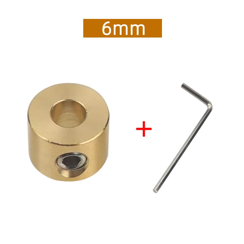 Adjustable Brass Depth Stop Collar with Hex Wrench for Precision Woodworking