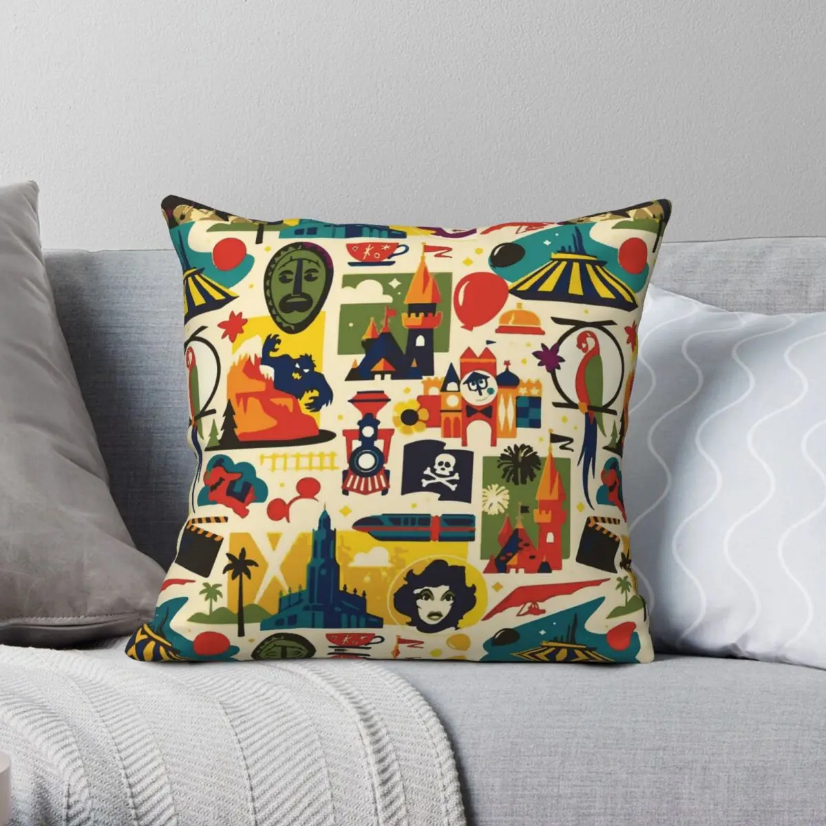 

Волшебный узор на земле, квадратная наволочка из полиэстера и льна