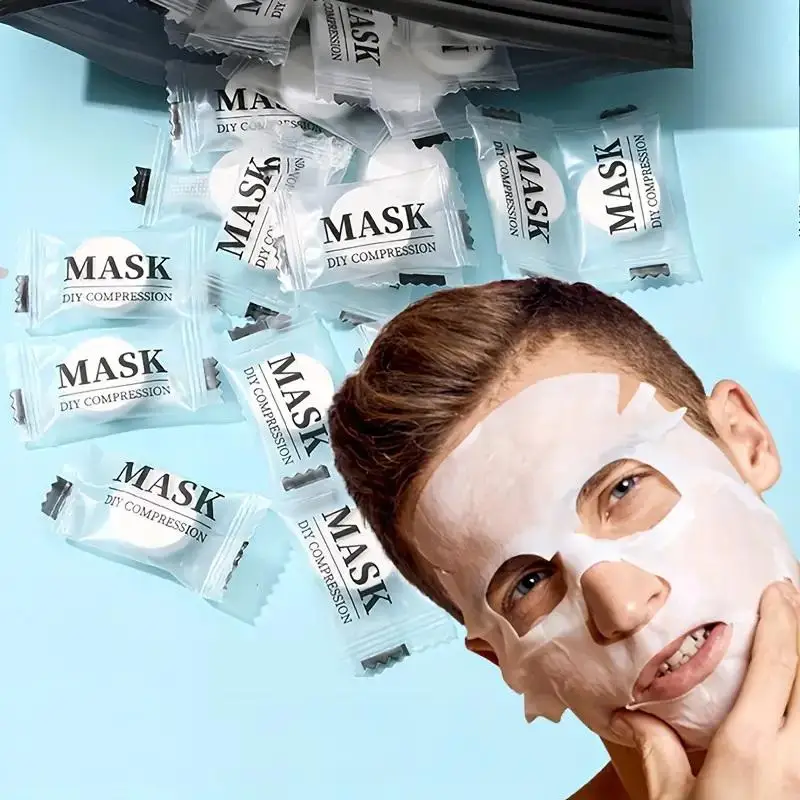 100PCS Portable Disposable Compressed Facial Mask – Non-Woven Cotton
