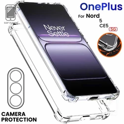 Clear Crystal Shockproof Silicone Soft Case - Transparent Protection Cover for OnePlus Nord CE5 (Transparent)