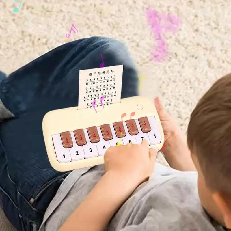 Portable 15 Keys Digital Keyboard Children's Mini Electronic Piano Children Musical Instrument Educational Toy for 3-6 Year Old