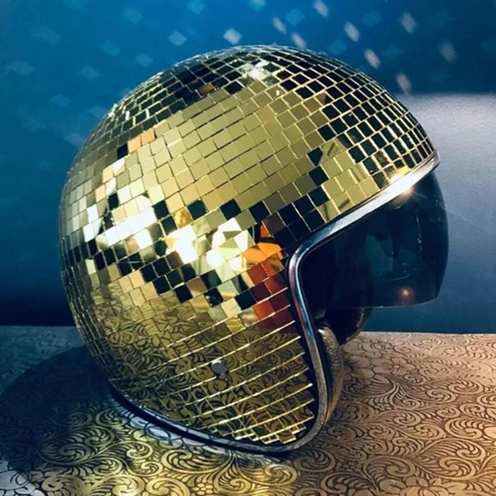 Disco Ball Helm mit Versenkbare Visier für 2022 Diskothek Kühlen Requisiten  Party Photobooth Requisiten Bühne Decor Spaß für Frauen NIN668 - AliExpress