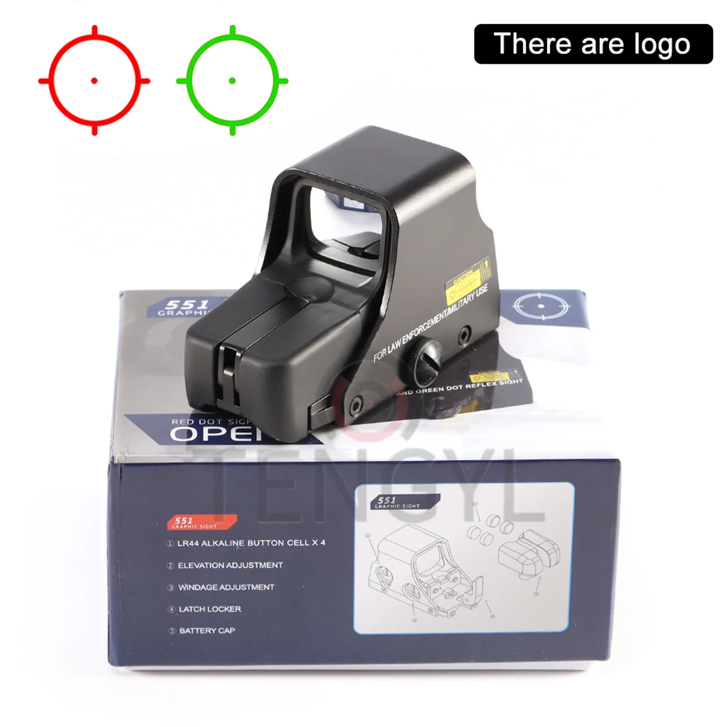 553 551 552 558 Red Green Dot Holographic Sight Scope Hunting Reflex Sight Riflescope 20mm Mount Airsoft Gun