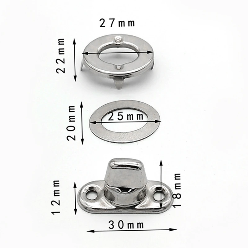 20 Sets Drehverschlüsse in Marinequalität oder Leinwandverschluss, Drehknöpfe, Öse und Ohrstecker – Detail 1