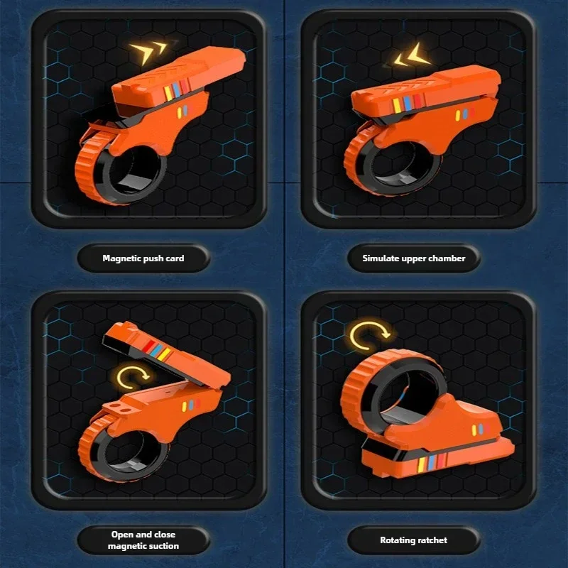 Rotary Finger Sliders Fidget Toys Office Pressure Relief Slider Ratchet Finger Fidget 3D Printed Fidegt Toys Fingertip Textured