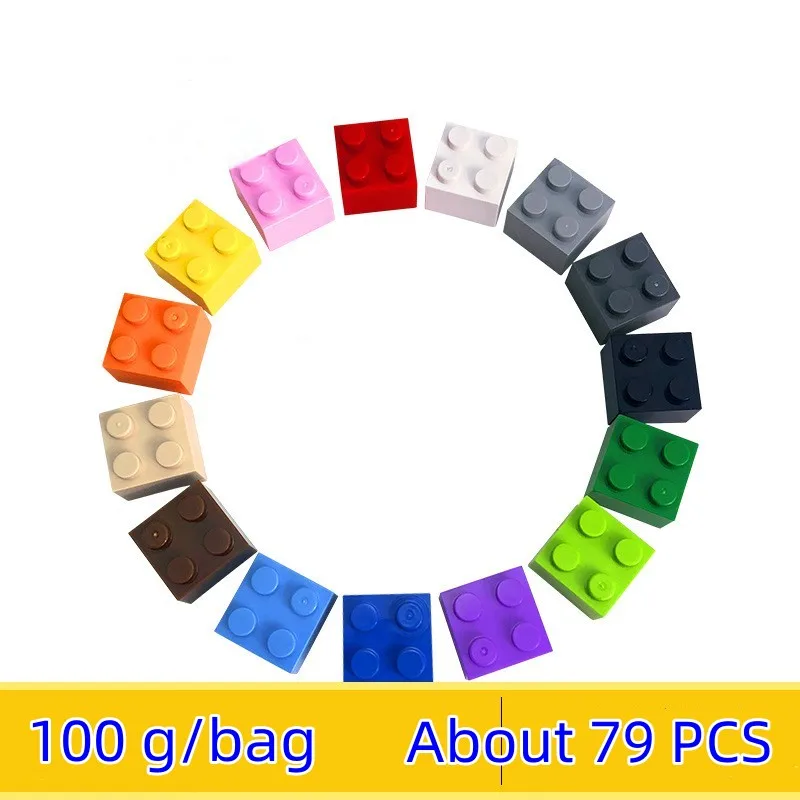 Kinderspiel zeug kompatibel mit Lego Single Shape 2*8 2*6 Punkte Big Brick DIY 200g/300g/g – Detail 4