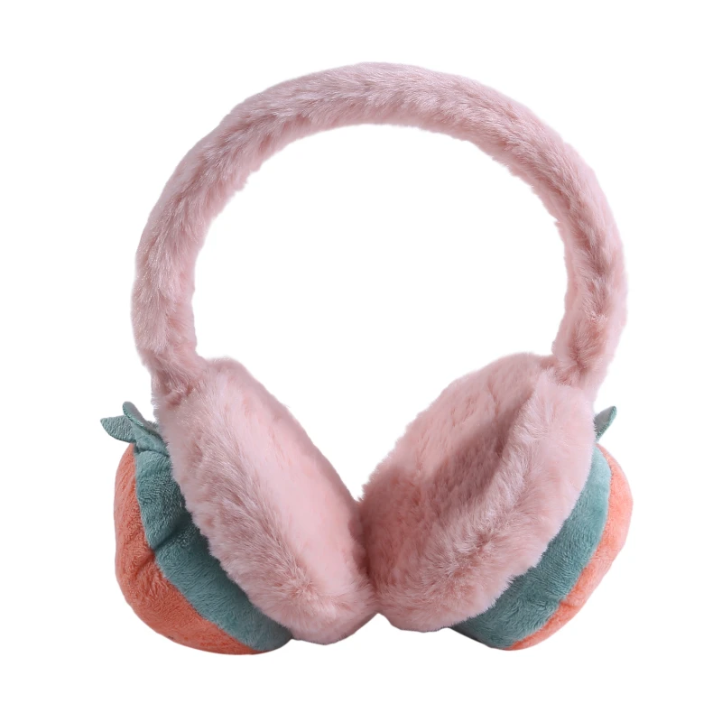 ง่ายปรับเด็กผลไม้ Ear Muffs Warm Soft Fluffy น่ารัก Earmuffs ฤดูหนาว