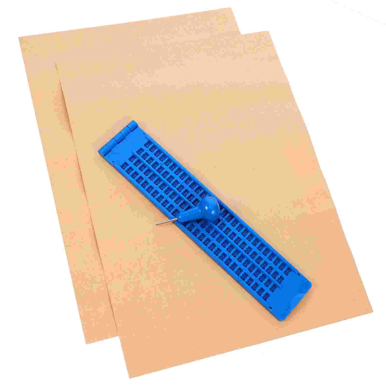 

Stylus Braille Board Plastic Writing Plate Fingerboards for Blind People Sturdy Slate Child