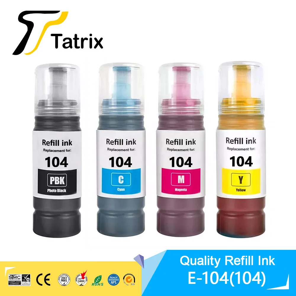 Bouteille Compatible EPSON 104 (C13T00P440) jaune - bouteille d'encre  compatible EPSON