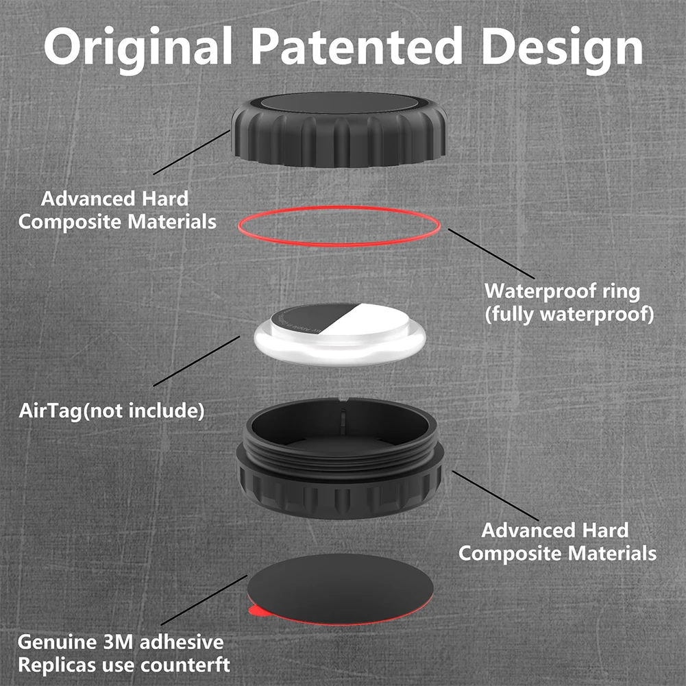 Universal Airtag Holder with Adhesive Mount