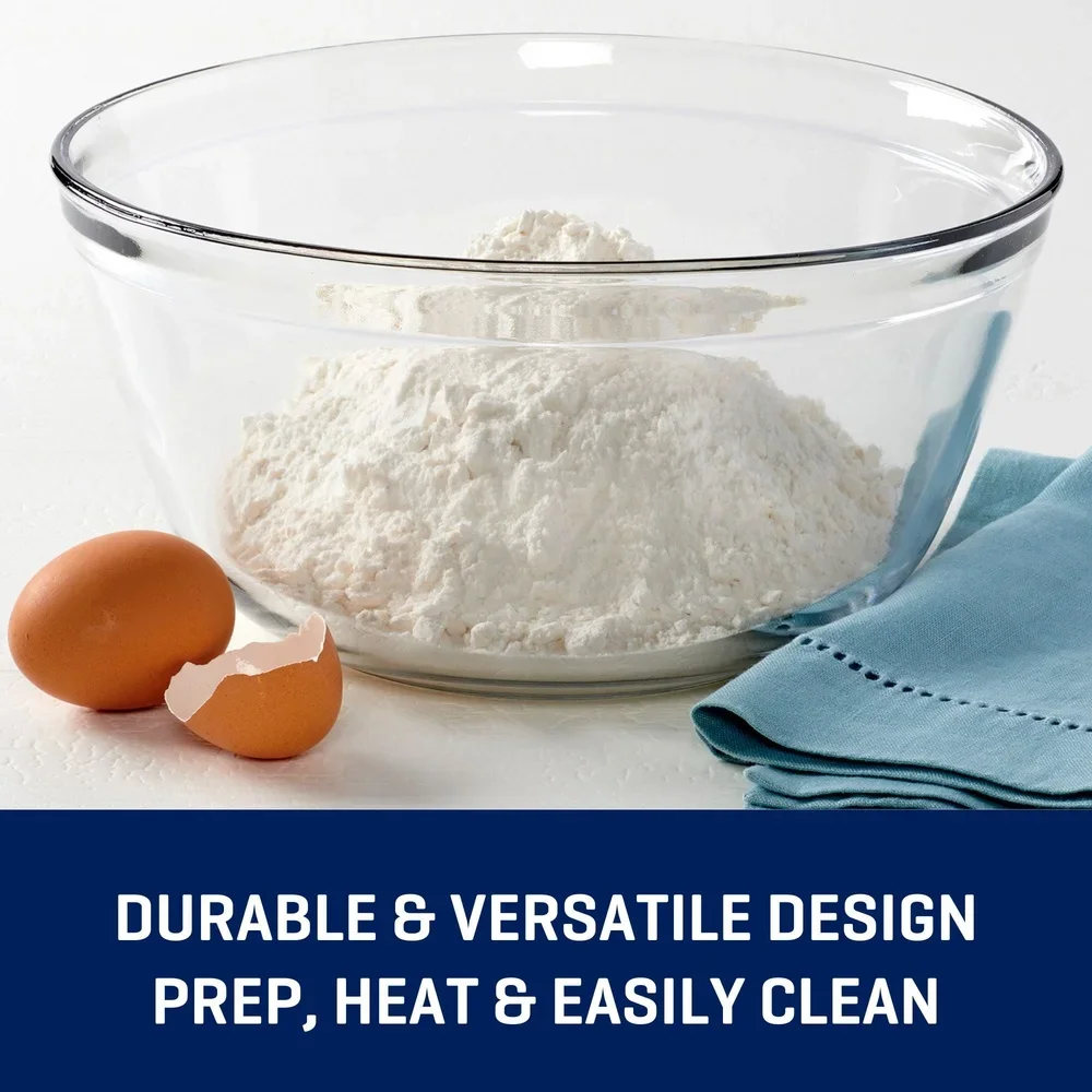 Durable 4Qt Glass Mixing Bowl – Microwave & Dishwasher Safe 3