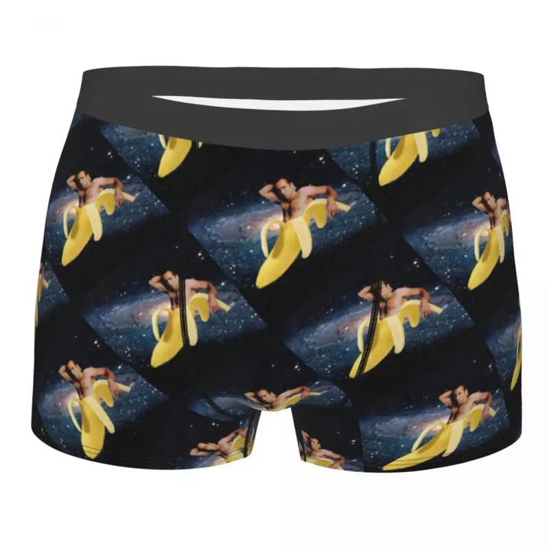 

Nicolas Cage In A Banana Underwear Men Sexy Print Customized Space Boxer Briefs Shorts Panties Breathable Underpants
