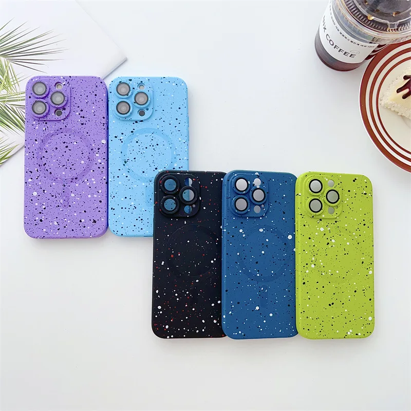 

New Phone Case for IPhone 11 12 13 14 Pro Max Plus XS Max X XR 7 8 Plus SE Magnetic Suction Wireless Charging Induction Cover