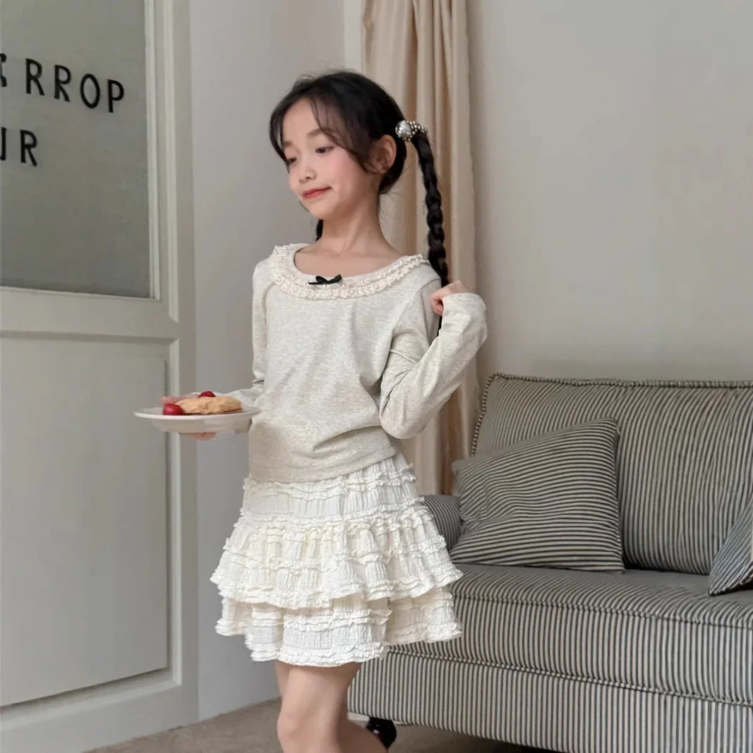 Skirt Spring/Summer New Korean Fashion Cute Ballet Style A-line Puff Sweet Cake Skirt Kids Clothes Girls