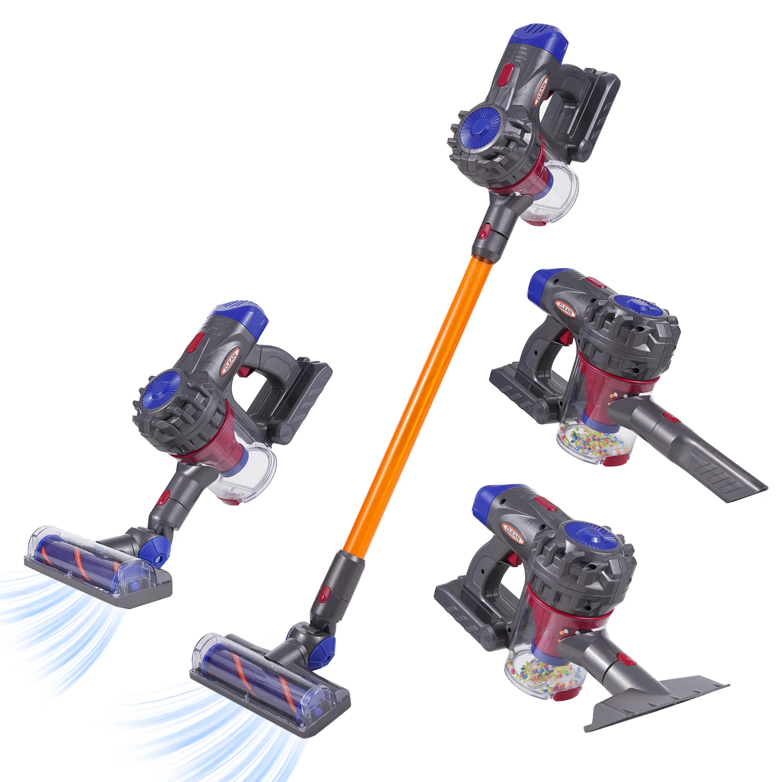 Toy Vacuum 3 In-1 Kids Vacuum Cleaner Set That Really Works Cordless Interactive Toy for Children educational toys