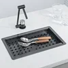 Nano Sink Hidden Stainless Steel Sinks Island Bar Invisible Mini Small Single Pantry with Cover Kitchen Fixture 4