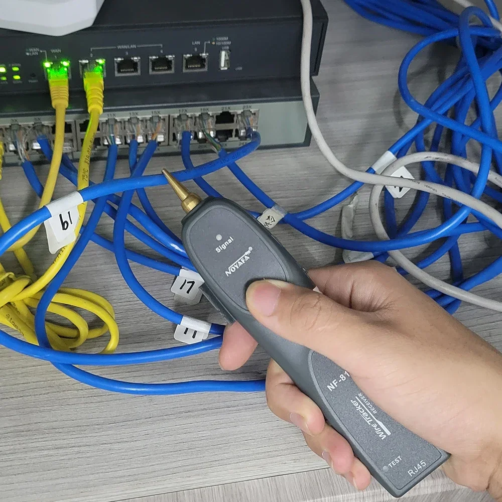 NOYAFA NEW NF-811 Network Cable Tester RJ11 RJ45 Telephone Wire Tracker Toner Ethernet Cable Detector Line Continuity Test Tool 4