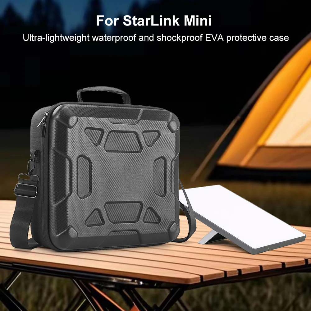 For Starlink Mini Ultra-Light Protect Case with Dual Carry Options Shockproof Shoulder Bag Waterproof Power Cord Storage Handbag