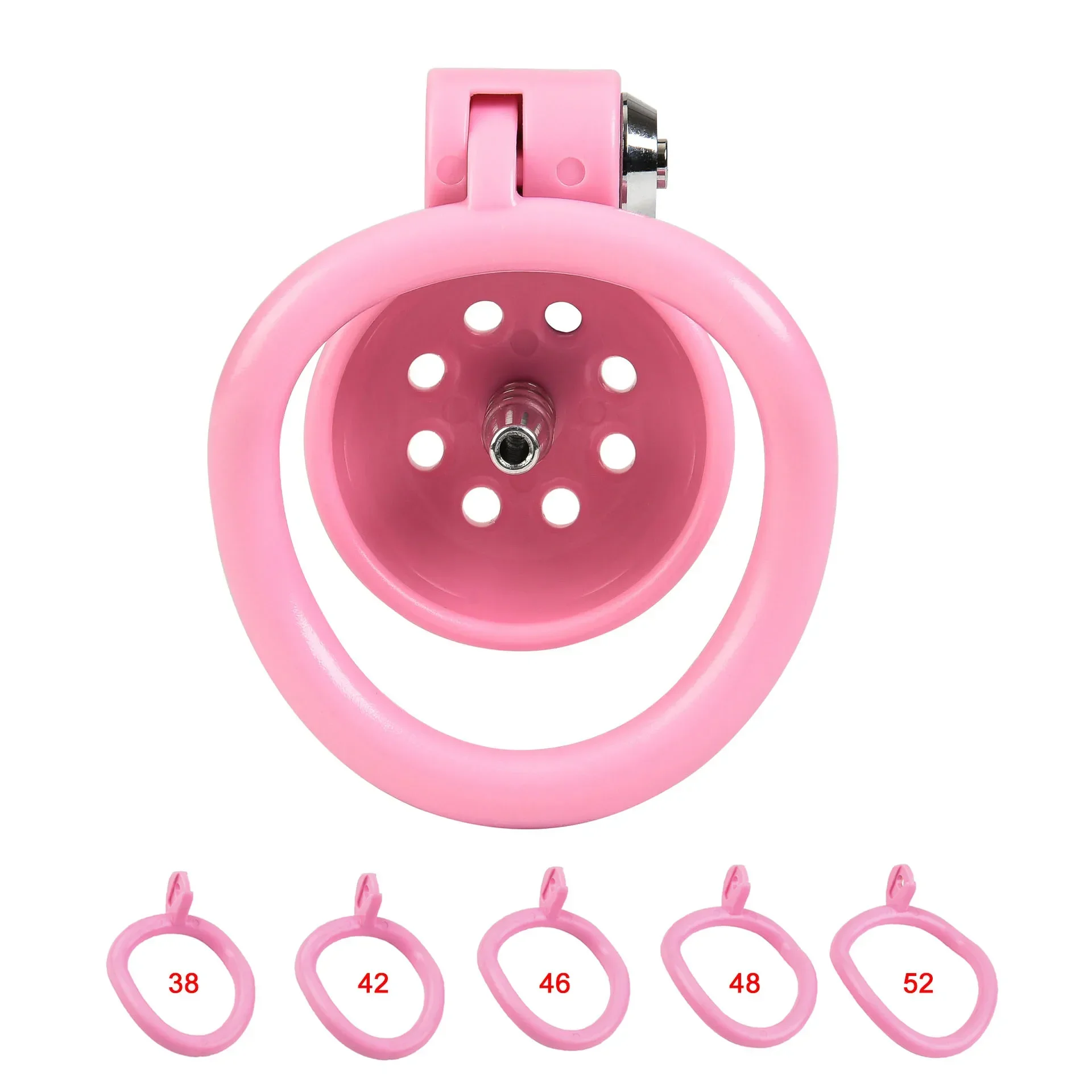 ABS Chastity Cage with 5 Rings Cock Cage Adult Sex Toy Penis Bondage Urethral Lock with Plug Male Cuckold Fetish Erotic BDSM Toy penis chastity cage