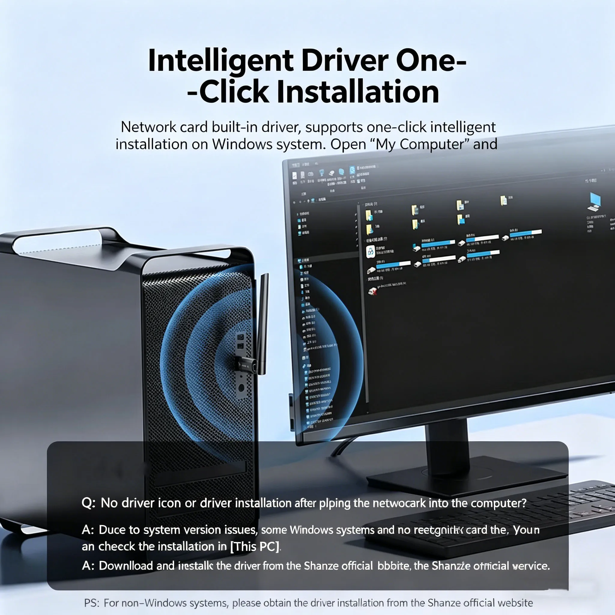 SAMZHE WiFi 6 USB 무선 어댑터, 데스크탑 PC/노트북용 듀얼 밴드 5G/2.4G 기가비트, 고속 핫스팟, 외부 네트워크 카드