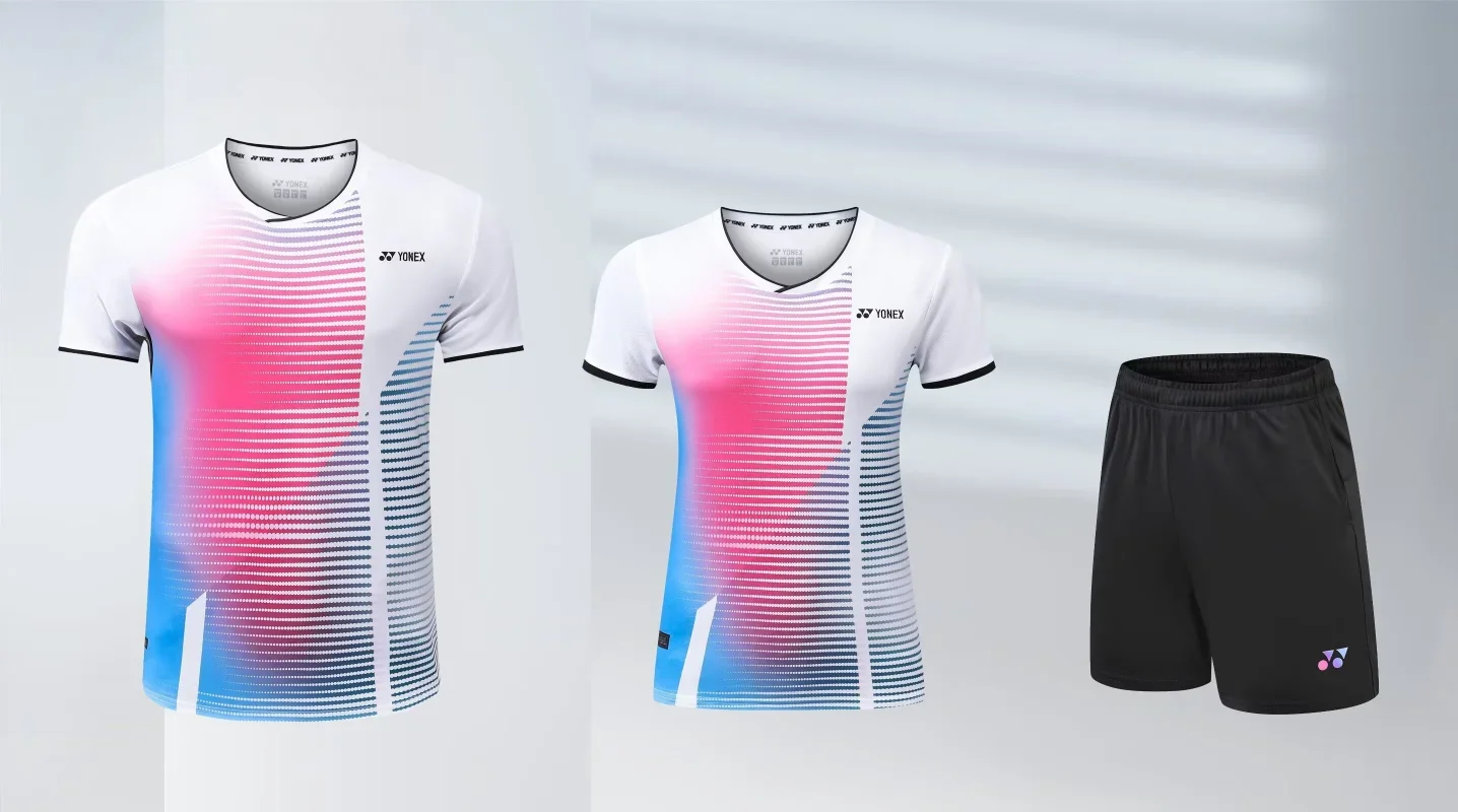 Short Sleeve T Shirt Badminton Uniforms YONEX Men's and Women's Badminton Wear Tennis Tops Short-sleeved Quick-drying Sweat-absorbent Breathable Training Wear T-shirt